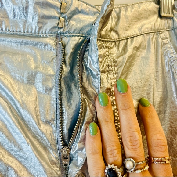 Zara | Metallic Silver Parachute Cargo Pants - Picture 11 of 13